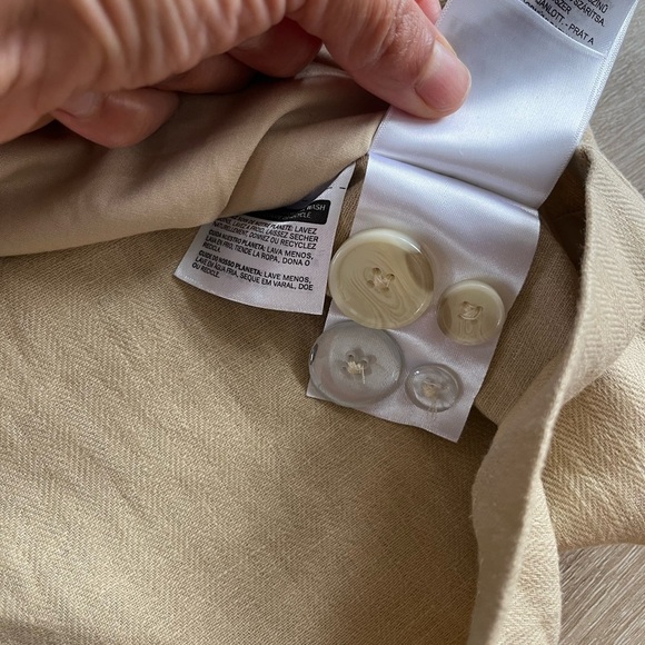 LEVI’S Alexa Blazer Linen Cotton Double-Breasted Oversized Jacket Size L - Picture 6 of 9